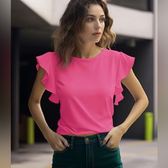 Amanda Uprichard Hot Pink Silk Blouse - Picture 1 of 9
